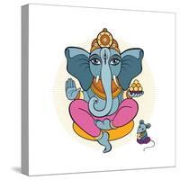 Ganesha and Mouse-Katya Ulitina-Stretched Canvas