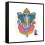 Ganesha and Mouse-Katya Ulitina-Framed Stretched Canvas