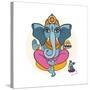 Ganesha and Mouse-Katya Ulitina-Stretched Canvas