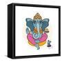 Ganesha and Mouse-Katya Ulitina-Framed Stretched Canvas