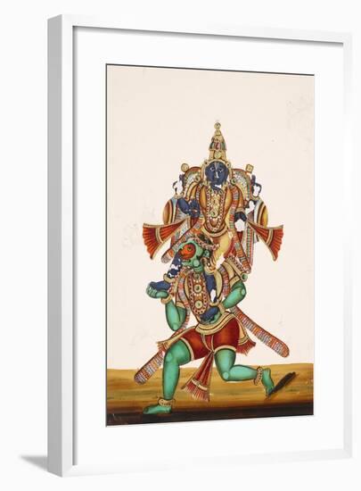 Ganesha Defeating an Evil Demon, from Thanjavur, India-null-Framed Giclee Print