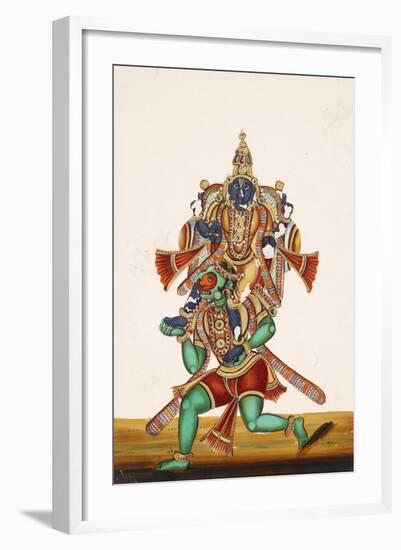 Ganesha Defeating an Evil Demon, from Thanjavur, India-null-Framed Giclee Print