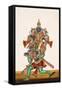 Ganesha Defeating an Evil Demon, from Thanjavur, India-null-Framed Stretched Canvas