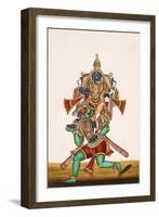 Ganesha Defeating an Evil Demon, from Thanjavur, India-null-Framed Giclee Print