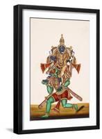 Ganesha Defeating an Evil Demon, from Thanjavur, India-null-Framed Giclee Print