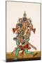 Ganesha Defeating an Evil Demon, from Thanjavur, India-null-Mounted Giclee Print