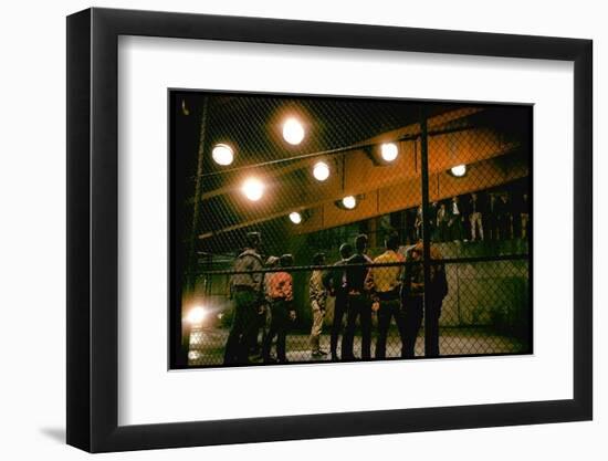 Gang Members Confront Each Other the Highway in Scene from West Side Story-Gjon Mili-Framed Premium Photographic Print