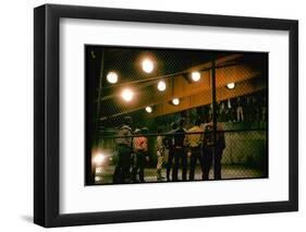 Gang Members Confront Each Other the Highway in Scene from West Side Story-Gjon Mili-Framed Premium Photographic Print