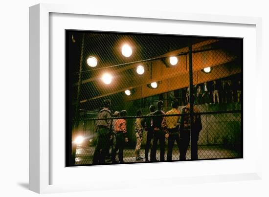 Gang Members Confront Each Other the Highway in Scene from West Side Story-Gjon Mili-Framed Photographic Print