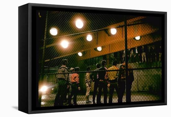 Gang Members Confront Each Other the Highway in Scene from West Side Story-Gjon Mili-Framed Stretched Canvas