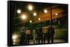 Gang Members Confront Each Other the Highway in Scene from West Side Story-Gjon Mili-Framed Stretched Canvas