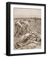 Gang System' of Farming, 1867, Illustration from 'Cassell's Illustrated History of England'-null-Framed Giclee Print