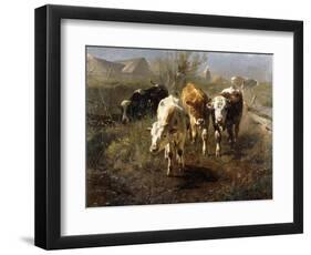 Gang zur Tranke-Anton Braith-Framed Giclee Print