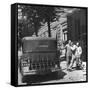 Gangster Charles "Lucky" Luciano Hurrying Toward His Car-null-Framed Stretched Canvas