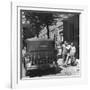 Gangster Charles "Lucky" Luciano Hurrying Toward His Car-null-Framed Photographic Print