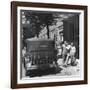 Gangster Charles "Lucky" Luciano Hurrying Toward His Car-null-Framed Photographic Print