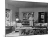 Gangster Mickey Cohen Standing in His Lavishly Furnished Living Room-Ed Clark-Mounted Photographic Print