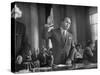 Gangster Mickey Cohen Testifying before Senate Racket Comm-Ed Clark-Stretched Canvas