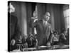 Gangster Mickey Cohen Testifying before Senate Racket Comm-Ed Clark-Stretched Canvas