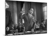 Gangster Mickey Cohen Testifying before Senate Racket Comm-Ed Clark-Mounted Photographic Print