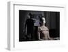 Gangster with Gun and Beautiful Woman-stokkete-Framed Photographic Print