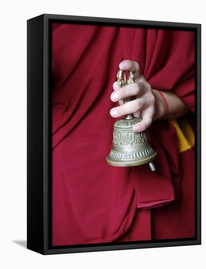 Gantha Tibetan Bell, Kathmandu, Nepal, Asia-Godong-Framed Stretched Canvas