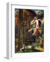 Ganymede, 1886 (W/C and Gouache on Paper)-Gustave Moreau-Framed Giclee Print