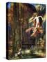 Ganymede, 1886 (W/C and Gouache on Paper)-Gustave Moreau-Stretched Canvas