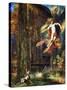 Ganymede, 1886 (W/C and Gouache on Paper)-Gustave Moreau-Stretched Canvas