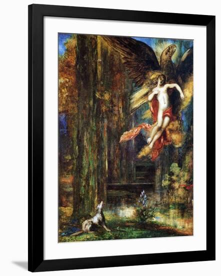 Ganymede, 1886 (W/C and Gouache on Paper)-Gustave Moreau-Framed Giclee Print