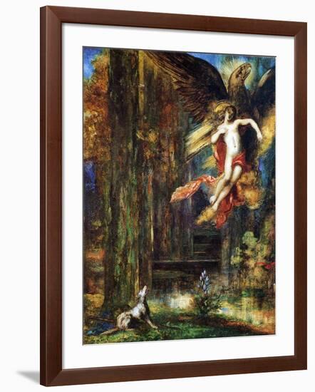 Ganymede, 1886 (W/C and Gouache on Paper)-Gustave Moreau-Framed Giclee Print