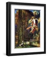 Ganymede, 1886 (W/C and Gouache on Paper)-Gustave Moreau-Framed Giclee Print