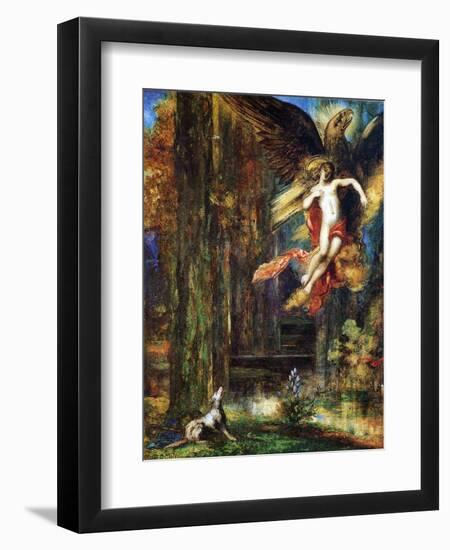 Ganymede, 1886 (W/C and Gouache on Paper)-Gustave Moreau-Framed Giclee Print