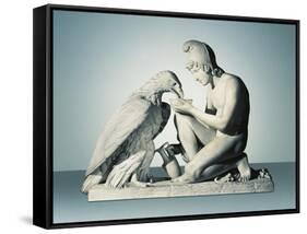 Ganymede with Eagle of Zeus-Bertel Thorvaldsen-Framed Stretched Canvas