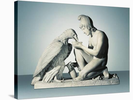 Ganymede with Eagle of Zeus-Bertel Thorvaldsen-Stretched Canvas