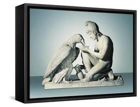 Ganymede with Eagle of Zeus-Bertel Thorvaldsen-Framed Stretched Canvas