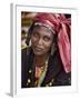 Gao, A Songhay Woman at Gao Market with an Elaborate Coiffure Typical of Her Tribe, Mali-Nigel Pavitt-Framed Photographic Print