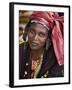 Gao, A Songhay Woman at Gao Market with an Elaborate Coiffure Typical of Her Tribe, Mali-Nigel Pavitt-Framed Photographic Print