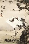 Crane under a Pine Tree-Gao Qifeng-Framed Giclee Print