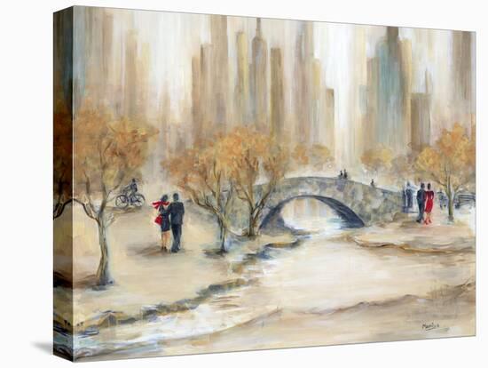 Gapstow Bridge and Lovers-Marilyn Dunlap-Stretched Canvas