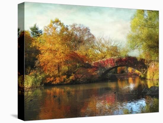 Gapstow Bridge in Autumn-Jessica Jenney-Stretched Canvas