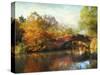 Gapstow Bridge in Autumn-Jessica Jenney-Stretched Canvas