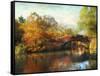 Gapstow Bridge in Autumn-Jessica Jenney-Framed Stretched Canvas