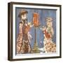 Garabet and Esugan Offer a Manuscript of the Gospel, Illuminated Page, Armenia-null-Framed Giclee Print