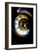 Garage Clock-LightBoxJournal-Framed Giclee Print