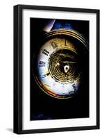 Garage Clock-LightBoxJournal-Framed Giclee Print