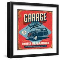 Garage moderne-Bruno Pozzo-Framed Art Print