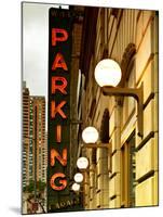Garage Parking Sign, W 43St, Times Square, Manhattan, New York, United States, Vintage-Philippe Hugonnard-Mounted Premium Photographic Print