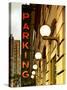 Garage Parking Sign, W 43St, Times Square, Manhattan, New York, United States, Vintage-Philippe Hugonnard-Stretched Canvas