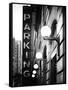 Garage Parking Sign, W 43St, Times Square, Manhattan, New York, US, Black and White Photography-Philippe Hugonnard-Framed Stretched Canvas